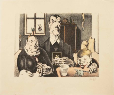 Georg Scholz "Wucherbauernfamilie / Industriebauernfamilie" 1920
